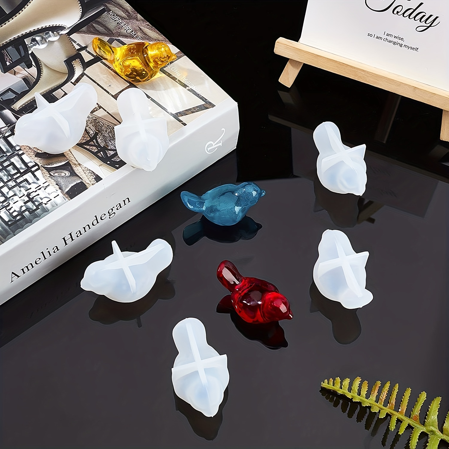 3D Printing With Silicone - 2-piece set of 3D bird silicone