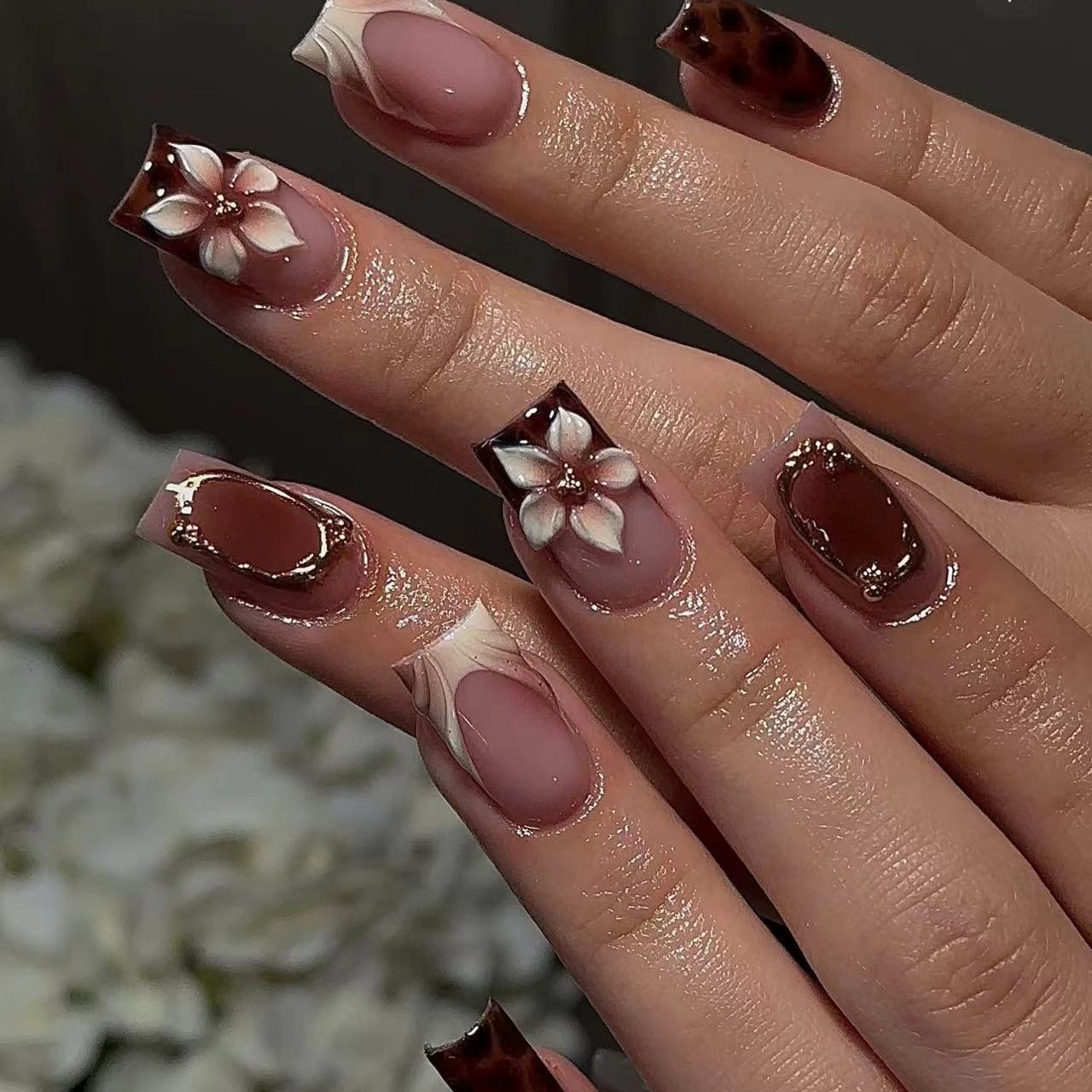 3D Printing Plastic - Short square fake nails for women