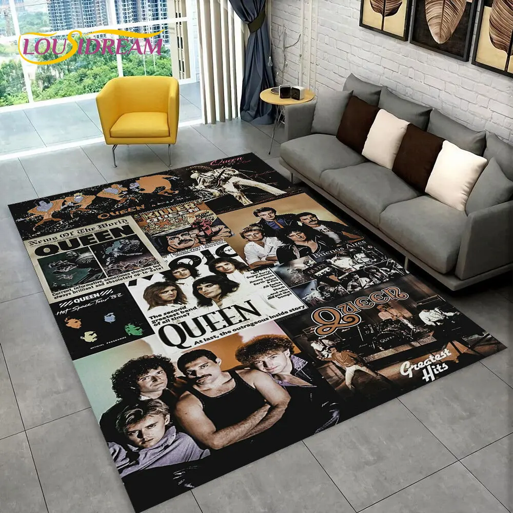 3D Printing Tablet - Freddie Mercury Queen-Rock-Band Area Rug,Carpet Rug