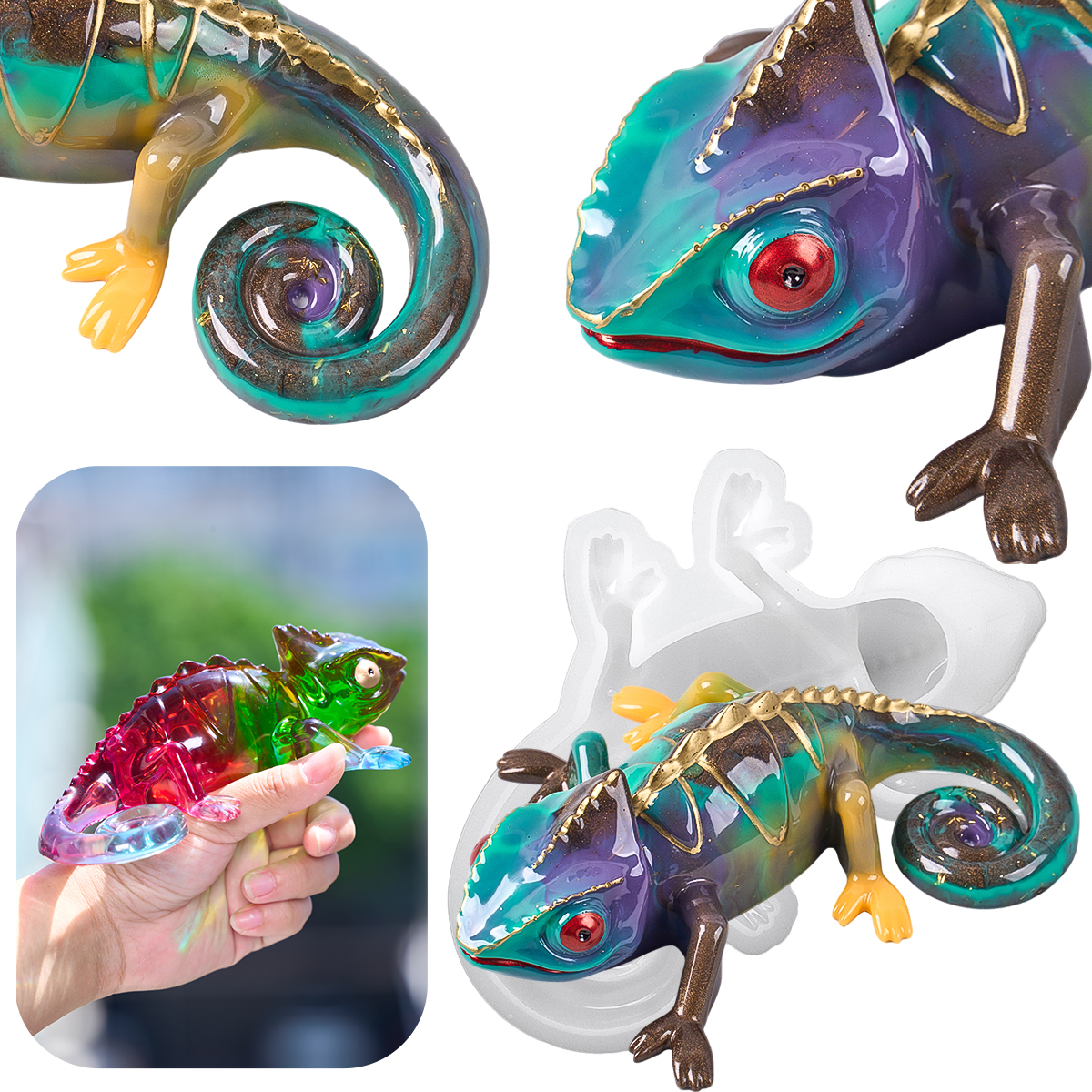 17cm 3D Chameleon Lizard Silic - 3D Printing With Silicone review and price