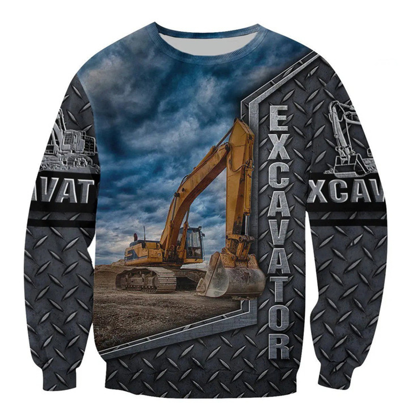 New Men's Sweatshirt 3d Print  - 3D Printing Excavator review and price