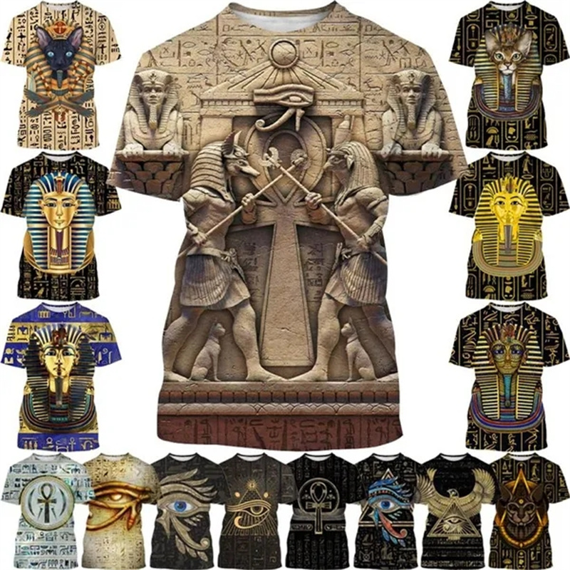 Summer New Pharaoh 3D Print T- - 3D Printing Online review and price