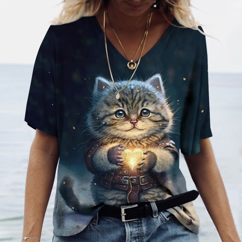 Fun Cat Food Pattern T Shirt F - 3D Printing In Food review and price