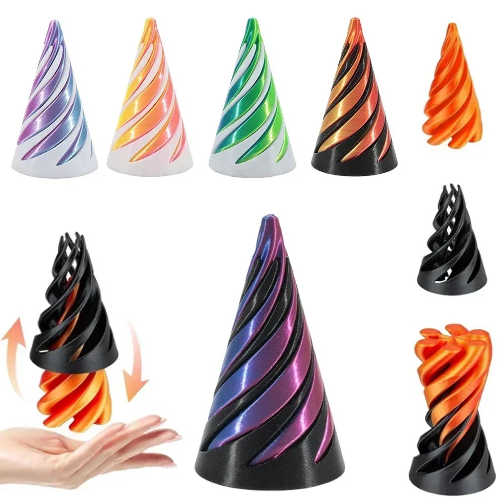 3D Printed Spiral Cone Toy Imp - 3D Printing Plastic review and price