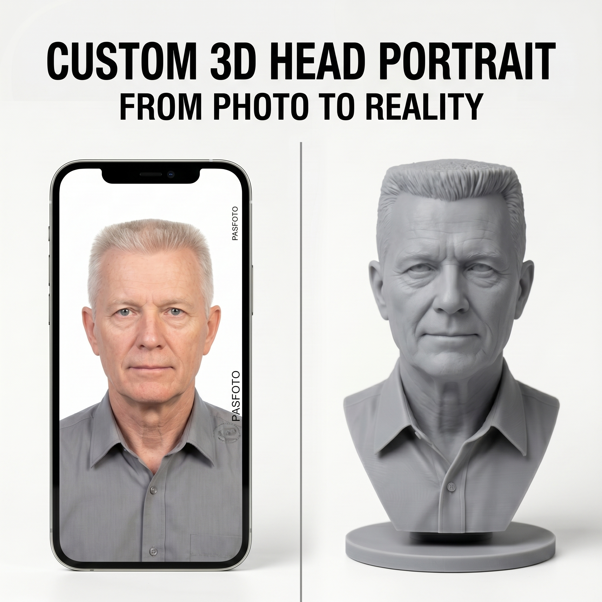 Personalized 3D Printed Bust F - 3D Printing Article review and price