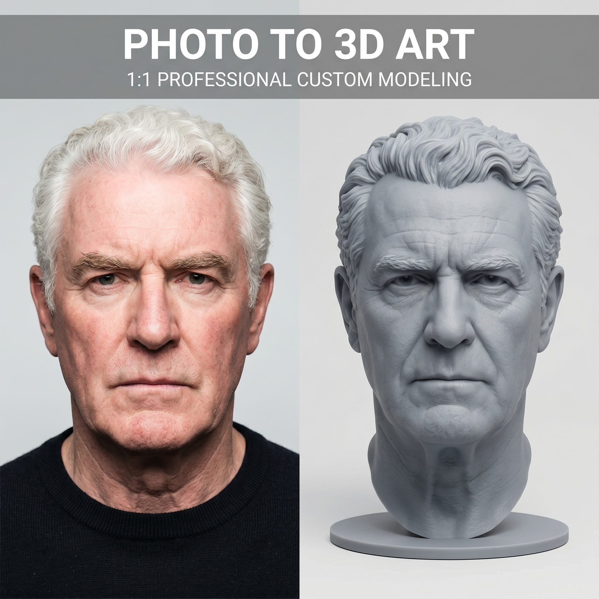 Personalized 3D Printed Bust F - 3D Printing Article review and price