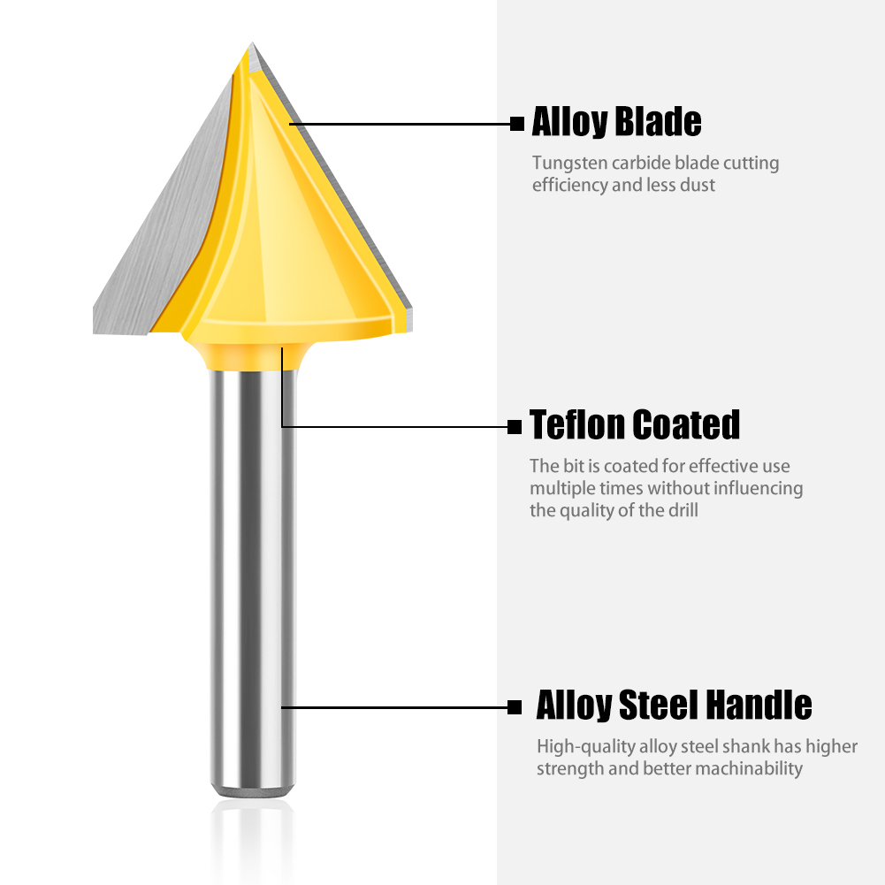 1PC 6mm Shank 90 Degree V-shap - 3D Printing Online review and price
