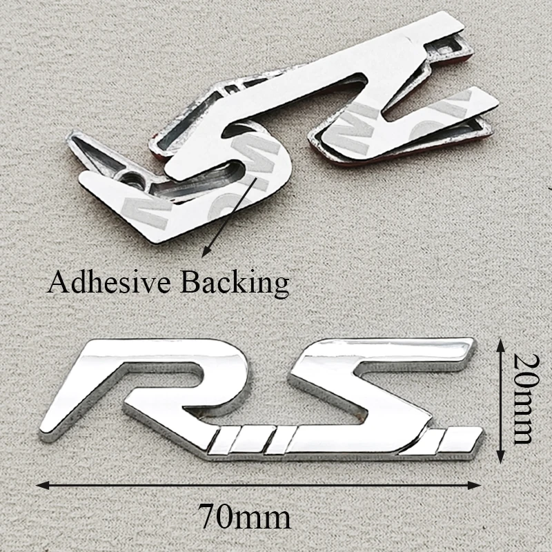 3D Metal RS Logo Car Rear Trun - 3D Printing Online review and price