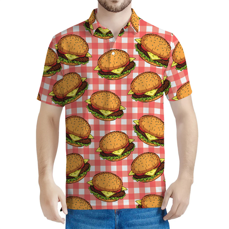 Cute Hamburger Graphic Polo Sh - 3D Printing In Food review and price