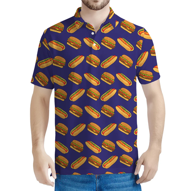 Cute Hamburger Graphic Polo Sh - 3D Printing In Food review and price