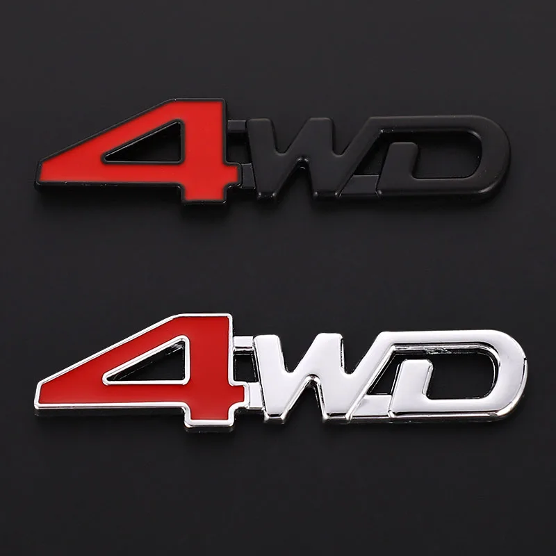 1Pcs Car 3D Metal Stickers 4WD - 3D Printing Online review and price