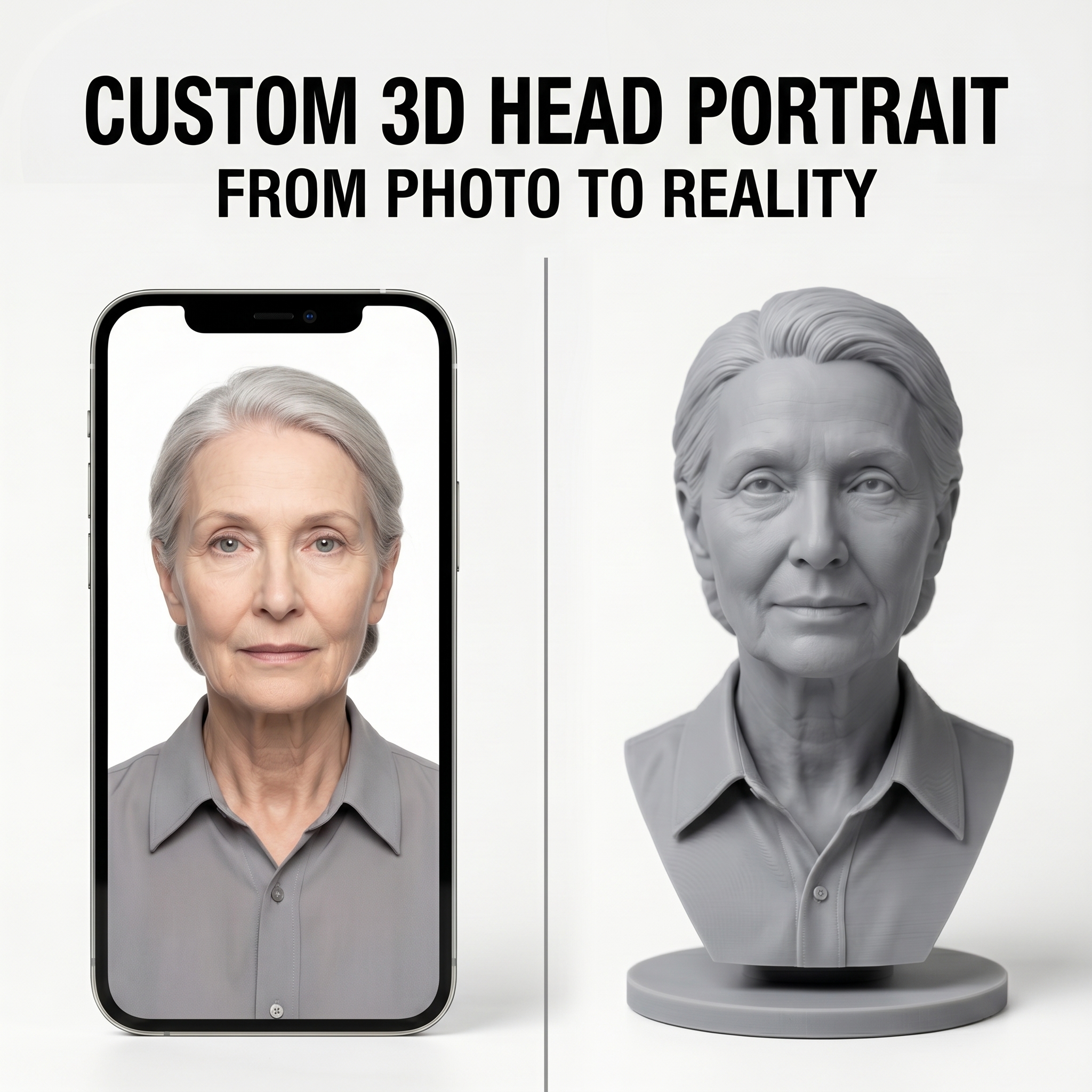 Custom 3D Bust Figurine, Perso - 3D Printing Article review and price